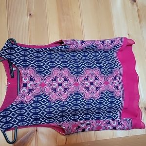 Women's sleeveless multicolored shirt
